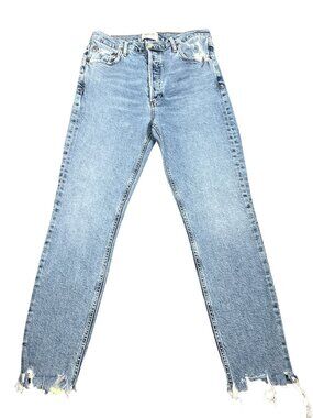 AGOLDE Nico Button Close Skinny Distressed Jeans High Rise Sz 27 #A093D EUC